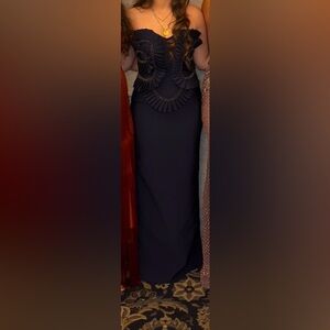 Fashion Nova Navy Blue Pencil Dress